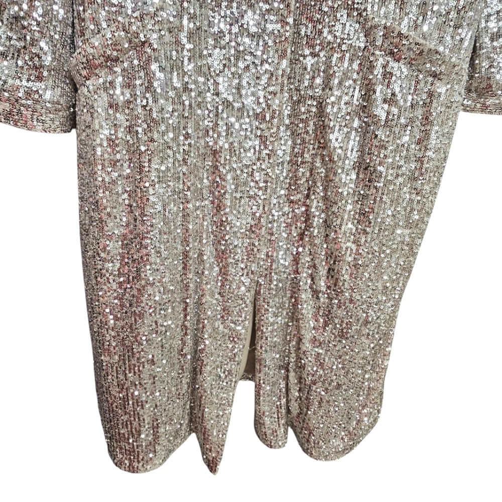 BB DAKOTA Nwot Silver Sequin Showstoper By Steve Madden Duster/Jacket - Picture 16 of 17